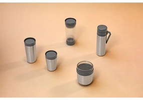 Cana thermos Brabantia Make&Take 1008489, 360 ml, Fara varsare, Argintiu/Negru