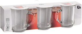 Set cești cafea din sticlă 240 ml, , 3 buc.