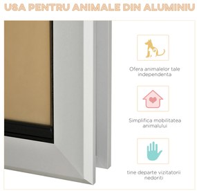 PawHut Ușă Basculantă pentru Acces Ușor al Animalelor de Companie, Montaj Simplu, 25.2x6.5x34.2cm | Aosom Romania