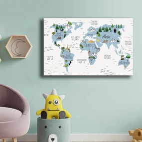 Tablou pentru copii 45x70 cm Map – Wallity