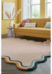 Covor crem țesut manual din lână 160x230 cm Leo Scallop – Flair Rugs