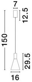 Pendul LED modern, Metal, Sticla, Fumuriu, Voi
