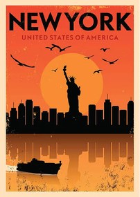 Ilustrație Vintage New York Poster, kursatunsal