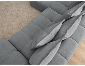 Colțar gri închis extensibil/cu spațiu de depozitare cu tapițerie din chenille (cu colț pe partea stângă/cu șezlong) Everest – Bobochic Paris