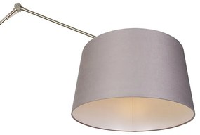 Lampa de podea moderna din otel cu abajur gri inchis 45 cm - Editor