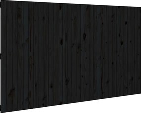 vidaXL Tăblie de pat pentru perete, negru, 204x3x110 cm lemn masiv pin