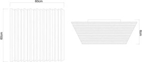 Globo 67347D3CCT - Plafonieră LED reglabilă HAYDEN 40W/230V 60x60 cm+telecomandă