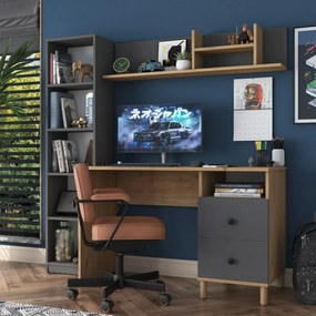 Birou Hapem Walnut și Antracit