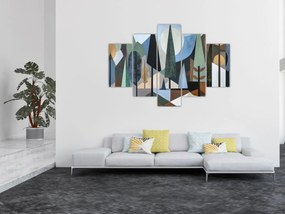 Tablou - Abstracție geometrică naturală II. (150x105 cm)