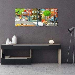 Tablou - Orășelul copiilor (120x50 cm)