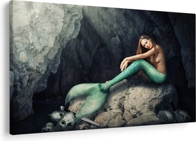 Tablou - Sirena pe stâncă (90x60 cm)