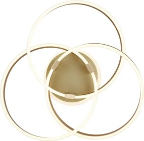 Globo 67163-56G - Plafonieră LED dimerizabilă HERWIG 56W/230V 57,5x60 cm aurie+telecomandă