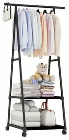 Organizator haine Livit Modernity, metal, negru, 160x85x42.5 cm