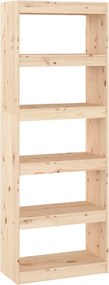 vidaXL Bibliotecă/Separator cameră, 60x30x167,5 cm, lemn masiv pin