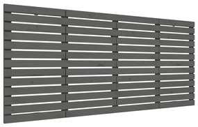 824705 vidaXL Tăblie de pat pentru perete, gri, 186x3x91,5 cm, lemn masiv pin