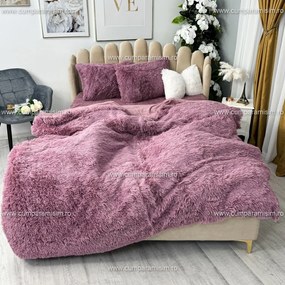 Lenjerie pat super pufoasa  COCOLINO Fluffy   4 piese  violet