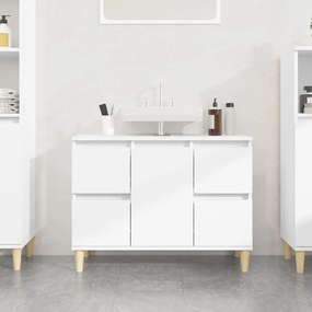 vidaXL Dulap de chiuvetă, alb, 80x33x60 cm, lemn prelucrat