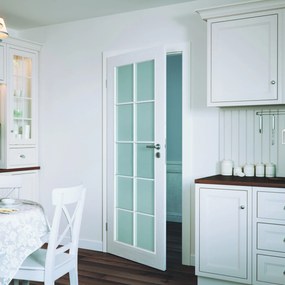 Usa de interior din HDF cu toc reglabil PORTA Decor model C 95-140 mm, Alb