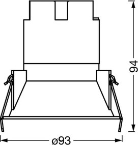 Osram - Spot LED încastrat SPOT TWIST, 10W, 230V, 3000K, diam. 9,3 cm, alb