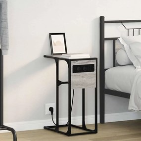 vidaXL Noptieră sonoma gri 41.5 x 26 x 60.5 cm Lemn compozit