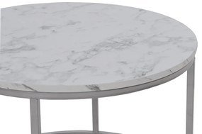 Set 2 mese de cafea Paola - marmura/silver