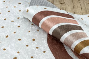 BAMBINO 46960 covor lavabil Curcubeu, puncte pentru copii anti-alunecare - alb / maro