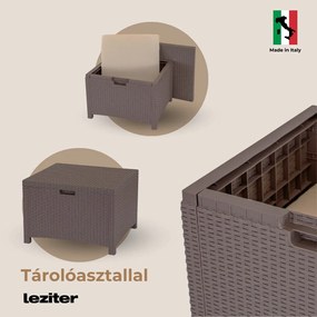 Set de mobilier de grădină Venus cu 4 locuri, maro