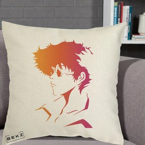 Perna Decorativa Cowboy Bebop Spike Silueta Gradient, 40x40 cm, Ecru, Husa Detasabila, Perna Inclusa, BEKZ®