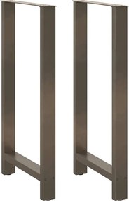 vidaXL Picioare de masă de bar, oțel natural, 2 buc., 60 x (110-111) cm, oțel