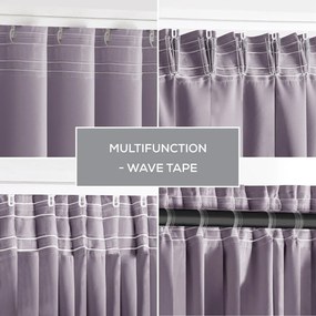 Draperie roz prăfuit termoizolantă/dimout (semi-opacă) 140x270 cm Kierra – Restilo