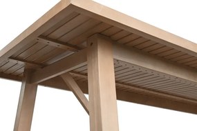 Set dining exterior din lemn de acacia, masă și 10 scaune cu perne și frânghie împletită, 11 piese, finisaj natural, „Roda”