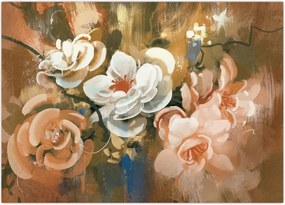 Tablou -Buchet de flori pictat (70x50 cm)