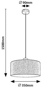 Pendul design industrial Miguel negru