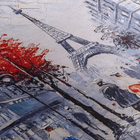 Tablou - Străzi din Paris, pictură în ulei (70x50 cm)