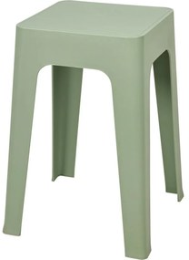 Taburet din plastic Mallys verde, 33 x 47 x 33 cm, stivuibil