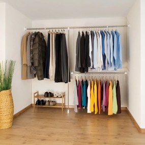 Wenko Sistem telescopic de agățători din 3 piese, inox