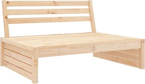 vidaXL Canapea de mijloc de grădină, 120x80 cm, lemn masiv pin
