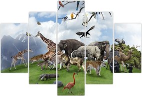 Tablou - Animale pe insulă (150x105 cm)