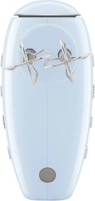 Mixer manual SMEG 50's Style HMF01PBEU, 250 W, 9 viteze, Functie Turbo, Afisaj LED, Timer, Accesorii, Albastru