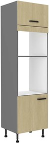 Dulap bucătărie pentru alimente pentru cuptor Scarmi 60 DPM 215 2F (Antracit + Herringbone scandi). 1049766