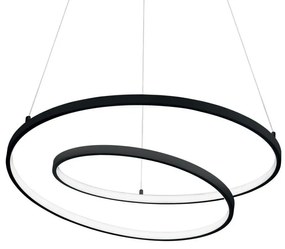 Lustra LED suspendata design circular Oz sp d80 on-off 2700k negru