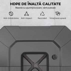 Outsunny Set 2 Greutăți pentru Baza Umbrelei, Bază pentru Umbrelă din HDPE, Reumplibilă cu 80 kg Apă sau 105 kg Amestec Nisip și Apă, 101x101x12 cm, Negru | Aosom Romania