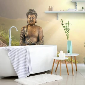 Tapet autoadeziv statuia Buddha într-o poziție de meditație