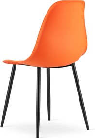 Set 2 scaune portocalii OSAKA cu picioare negre