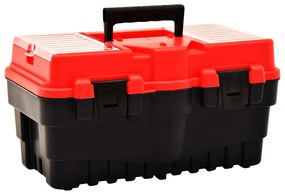 vidaXL Cutie de scule, roșu, 462x256x242 mm, plastic