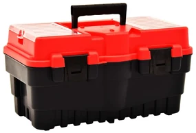 vidaXL Cutie de scule, roșu, 462x256x242 mm, plastic