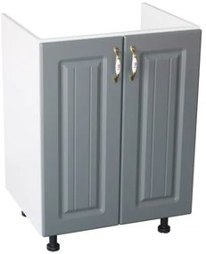 Corp inferior 60 cu 2 usi masca chiuveta Zebra MDF gri dungi