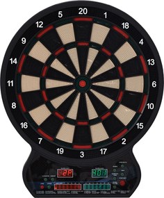 HOMCOM Țintă electronică de darts 27 jocuri principale până la 8 jucători Afișaj LED Negru | Aosom Romania
