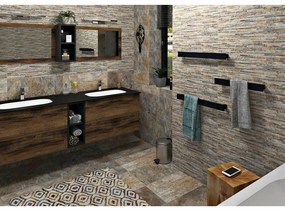 SAPHO PX051 Suport pentru prosoape Patron, 45 x 6cm, negru mat