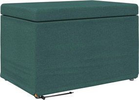 vidaXL Taburet Verde închis 61 x 41 x 40 cm Stofă și lemn prelucrat